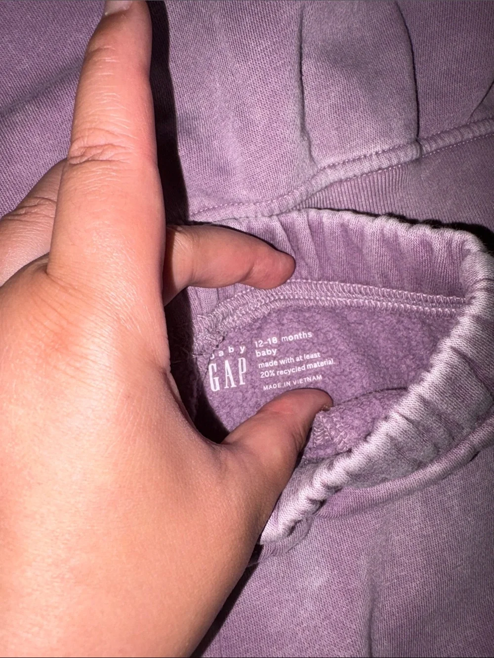 GAP Lavender Two-Piece Sweatshirt & Joggers Set with Bee Patch
